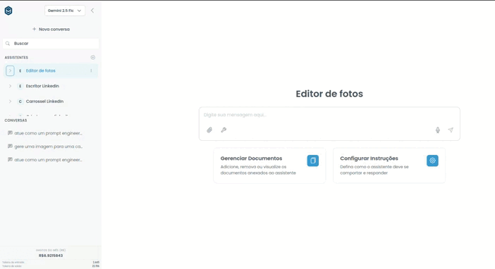 Compartilhe Assistentes (demonstração)